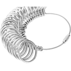 Standaard Vinger UK Ring Sizer Gauge/Ring Doorn Sizing Meetstok Sieraden Maat Metal Silver Maatregel Tool Uitrustingen