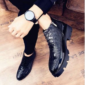 Mannelijke Lakleer Mocassins Schoenen Hoge Top Italiaanse Formele Jurk Brogue Oxford Wedding Zaken Schoenen Laarzen LH-60