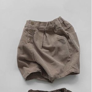 0-24M Herfst Baby Jongens Meisjes Corduroy Shorts Winter Warm Losse Elastische Broek Shorts Effen Kleur Mid Taille wilde