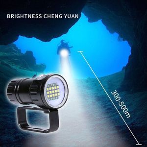 180W Waterproof Photography Fill Light LED Diving Flashlight Portable Scuba Underwater Torch Lamp