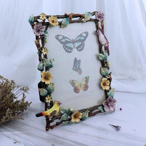 Europese Stijl Zinklegering Fotolijst Bloemen Fotolijst Schilderen Frame Home Art Decor Bruiloft Verjaardag