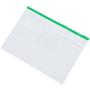 Kantoor Groene Clear Size A4 Papier Slider Zip Mappen Pvc Bestanden Zakken 20Pcs
