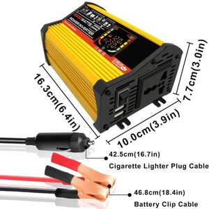 6000W Dual Usb Smart Display Car Power Inverter Converter Adapter 12V Naar 220V/110V Spanning transformator Gemodificeerde Sinus