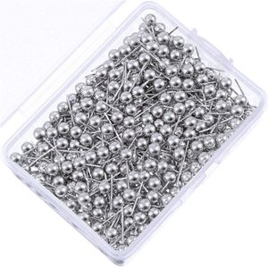 400 stks/set mode Naalden Metallic plastic veiligheid pin bal naald kurk kantoor vaste breien naalden wedding pin AQ036