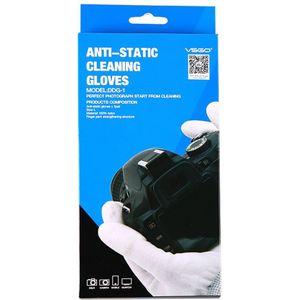 Vsgo Anti-Statische Schoonmaak Handschoenen (Wit) DDG-1 Nylon Polyurethaan Coating 1 Paar Voor Camera,Computer Schoonmaken