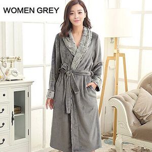 Op Liefhebbers Luxe Bont Zacht als Zijde Badjas Mannen Klassieke Lange Flanel Winter Warm Kimono Badjas Mannelijke Dressing gown Robes