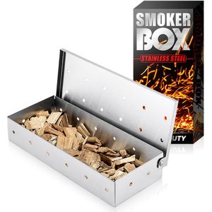 Bbq Roker Doos Roestvrijstalen Huishoudelijke Houten Chip Roker Case Keuken Accessoires Grillen Barbecue