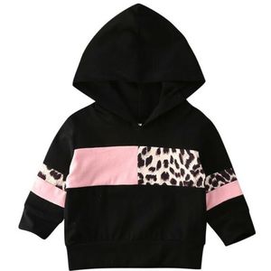 Imcute Baby Lente Herfst Mode Peuter Kinderen Baby Girl Hooded Top Sweatshirt Luipaard Gedrukt Hoodies Shirt