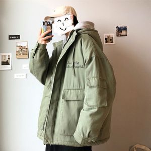 Privathinker Winter Warm Casual Mannen Parka Koreaanse Streetwear Mode 3 Kleuren Jas Grafische Gedrukt Classic Zwart Parka