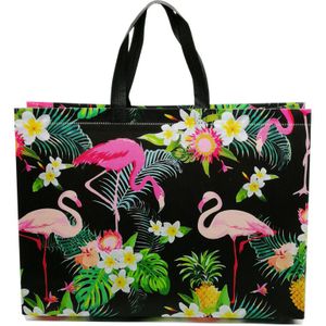 Vrouwen Eco Boodschappentas Pouch Reizen Flamingo Afdrukken Non-woven Stof Opvouwbare Tas Herbruikbare Grote Boodschappentassen Opbergzakken
