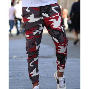 Mannen Camouflage Tooling Broek Gym Fitness Training Broeken Jogging Pocket Casual Streetwear Track Atletiek Broek