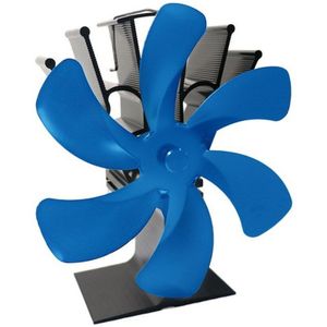 Zwart Haard 6 Blades Warmte Aangedreven Kachel Fan Log Hout Brander Ecofan Rustig Thuis Haard Ventilator Efficiënte Warmteverdeling