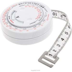 Bmi Body Mass Index Intrekbare Tape 150Cm Maatregel Rekenmachine Dieet Gewichtsverlies N12 20