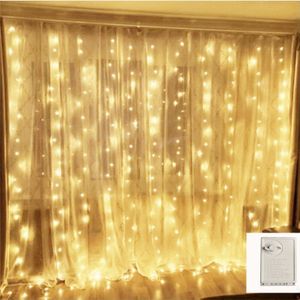 Geheugen 3*2.5M 240LED Gordijn Lichten Decoratie 8 Instellingen Kerst Bruiloft Jaar Guirlande Decors Voor Party thuis Slaapkamer