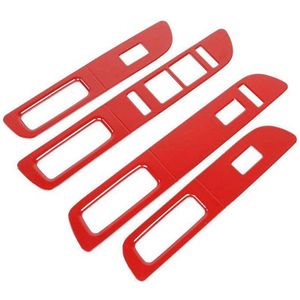 4 Stuks Rood Venster Lift Panel Switch Covers Voor Ford F150
