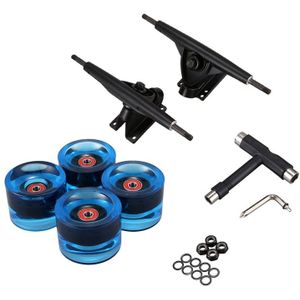 7Inch Longboard Truck Wielen Set 4 Stuks Pu Wielen 8Pcs Lager T Skateboard Tool Skateboard Truck Wiel Combo