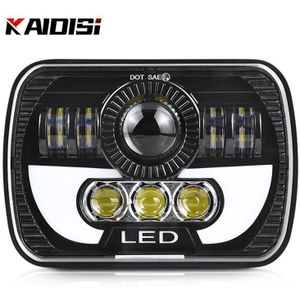 Auto Led Koplampen Wit Hoofd Lamp Drl Met Hoge Dimlicht Spot Flood Led Verlichting Voor Jeep Wrangler Yj cherokee Xj Truck
