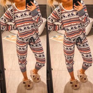 Vrouwen Christmas Reindeer Pyjama Set Volwassen Womensleepwear Nachtkleding