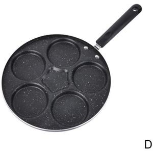 3/4/5 Gat Omelet Pan Voor Burger Eieren Ham Pannenkoek Pot Non-stick Koekenpan Houten Handvat Ontbijt Maker koken G5Y7