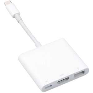 Kebidu Usb 3.1 Type C Naar Hd Usb 3.0 Hub USB-C Multi-Poort Adapter Dongle Dock Kabel Voor macbook Pro White