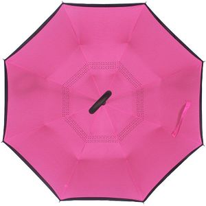 Winddicht Reverse Vouwen Dubbele Laag Omgekeerde Paraplu Zelf Stand Regen Bescherming C-Haak Handen Voor Auto