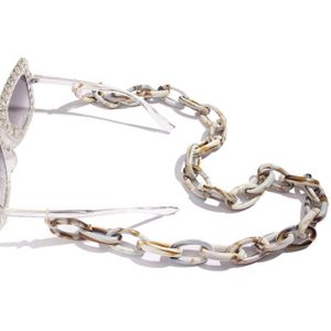 Voel Wit Schildpad Acryl Lenzenvloeistof Kettingen Voor Mode Vrouwen Lezen Verstelbare Anti-Slip Glazen Ketting Touw