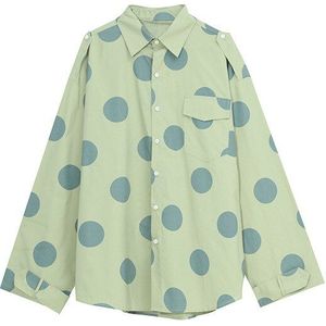 Mannelijke High Street Hip Hop Vintage Mode Jurk Shirts Japan Korea Stijl Mannen Stippen Losse Casual Lange Mouw Shirts