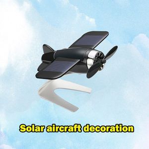 Auto Decoratie Vliegtuig Antislip Zonne-energie Draaien Auto Dashboard Vliegtuigen Model Pr