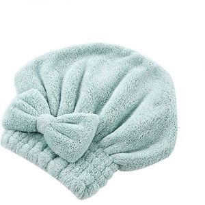 Douche cap Coral fleece mooie Cartoon Microfiber Haar Tulband Snel Droog Haar Hoed Gewikkeld Handdoek Badmuts #4M13