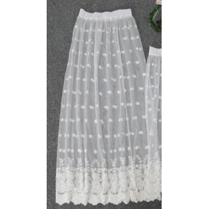 Lente En Zomer All-Match Wit Mode Mooie Kant Basic Buste Rok Vrouwen Korte Half Slip Petticoat