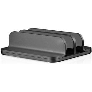 Verticale Laptop Stand Aluminium Enkele/Dubbele Desktop Houder Met Verstelbare Dock Size Voor Notebook Macbook Dell Hp Meer 10-17.3"