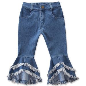 Meisjes Broek Europa En Amerika Mode Stijl Jeans Flared Broek Kinderen Peuter Baby Kids Denim Bell Bottom Boot Cut Broek