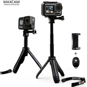Maxcam Voor Gopro Hero 8 7 6 Uitschuifbare Handvat Statief Pocket Pole Mini Selfie Stick Voor Dji Osmo Action Sports camera Smart Phone