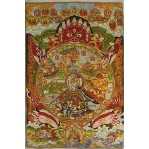 Tibetaanse Boeddhistische/Nepal/Gold Tapestry/Thangka/Reïncarnatie/Thangka