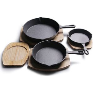 14/16/20Cm Gietijzeren Pan Kleine Koekenpan Pan Mini Ongecoat Non-stick Pan Ei Pannenkoek Pan inductie Kookplaat Gasfornuis Universele