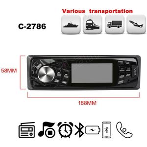 Elektronica afstandsbediening C-2786 Bluetooth FM Aux Ingang Ontvanger 1 Din 12 V Auto Radio