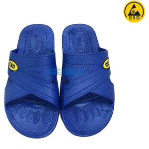 Esd Spu Blauwe Zachte Zool Comfortabele Anti-Slip Anti-Statische Slippers Schone Kamer Stofvrij Zomer Fabriek workshop Slippers