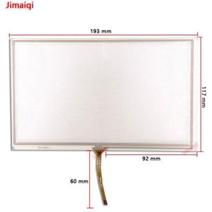8 ''inch 193mm * 117mm 4 wire resistive touch screen panel voor ZCR-1503B-3-FPC-0356 GPS touch screen digitizer panel vervanging