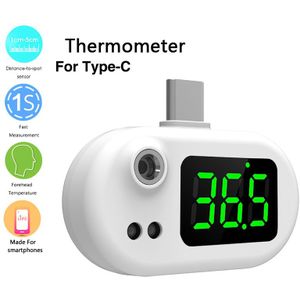 Usb Telefoon Thermometer Lcd Elektronische Digitale Temperatuur Vochtigheid Meter Menselijk Lichaam Thermometer Gereedschap Voor Iphone Android Telefoon