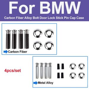 4 Stks/set Carbon Fiber Legering Bolt Deurvergrendeling Stick Pin Cap Case Voor Bmw E92 X5 E70 E90 F30 E93 f31 X1 X3 F15 X6 Blauw Wit