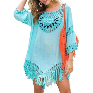 Zomer Womens Beachwear Badmode Bikini Beach Wear Cover Up Kaftan Dames Zomer Jurk