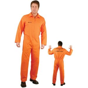 Convict Stag Doen Partij Fancy Kostuum Heren Jongens Gevangene Algehele Oranje Jumpsuit