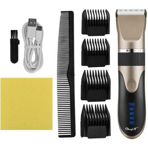 Professionele Haar Trimmer Digitale Usb Oplaadbare Tondeuse Voor Mannen Kapsel Keramische Blade Scheermes Haar Snijder Kapper Machine