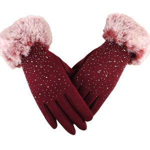 Vrouwen Screen Handschoenen Warm Gevoerd Dikke Touch Warmer Winter Handschoenen Niet-ge Ïnverteerde Fluwelen Voor Outdoor Vrijetijdskleding