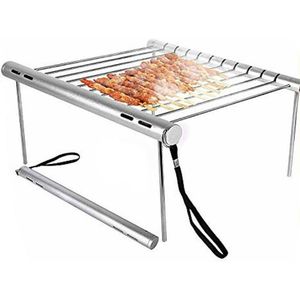 Mini Familie Party Barbecue Grill Outdoor Roestvrij Staal Draagbare Vouwen Barbecue Grill Tuin Rack Lichtgewicht Keuken Gereedschap