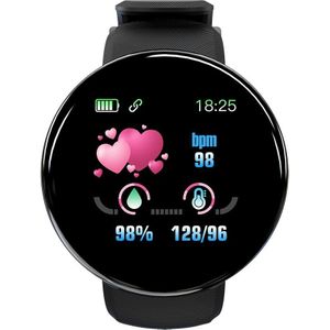 D18 Bluetooth Smart Horloge Mannen Bloeddruk Hartslag Stappen Smartwatch Vrouwen Horloge Waterdicht Sport Tracker