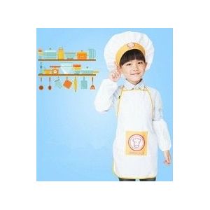 Kids Koken Kostuums Kinderen Schort + Chef Hoed + Manchetten Set Baby Chef Kostuum Voor Ambachtelijke Kunst Koken Bakken Diy schilderen SYT9611
