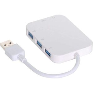 Usb 3.0 Hub 5Gbps USB3.0 Naar Usb 3.0 3 Poorten Hub Vrouwelijke & O 3.5Mm & USB-C Power voor Laptop Computer