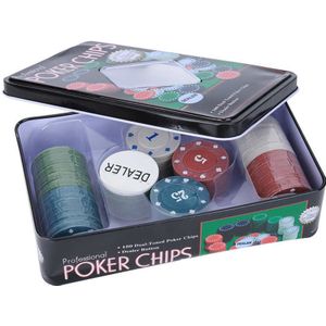 100Pcs Poker Chips Casino Set Voor Black Jack/Texas Poker Chips 100 Stuks Game Tokens Fijne plastic Chips