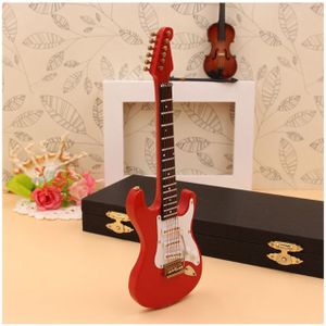 10Cm Miniatuur Elektrische Gitaar Replica Met Doos Stand Muziekinstrument Model